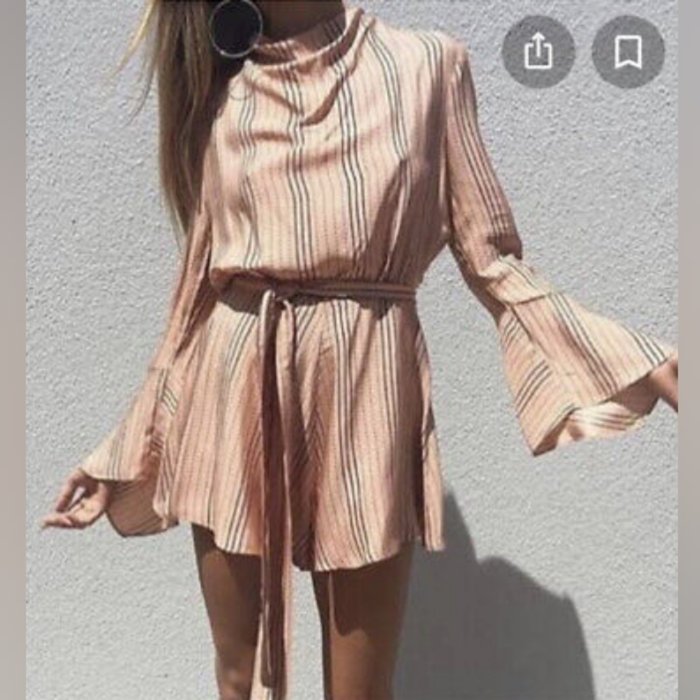 BEC + BRIDGE Pixie Dance Long Sleeve Bell Sleeve Playsuit - Picture 1 of 16